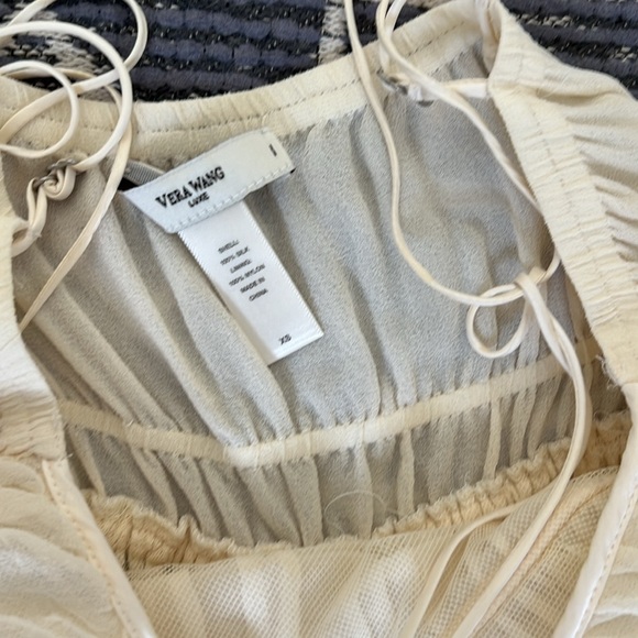 Vera Wang Luxe Silk Nightie Lingerie Slip Babydoll Dress - Picture 3 of 5